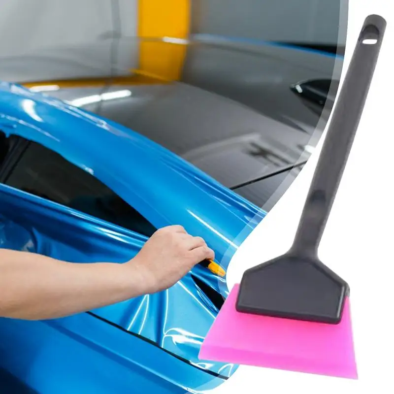 1PC Small Window Tint Mirror Squeegee Different Softness Rubber Blade Scraper Car Corner Windshield Handheld Cleaning Tool