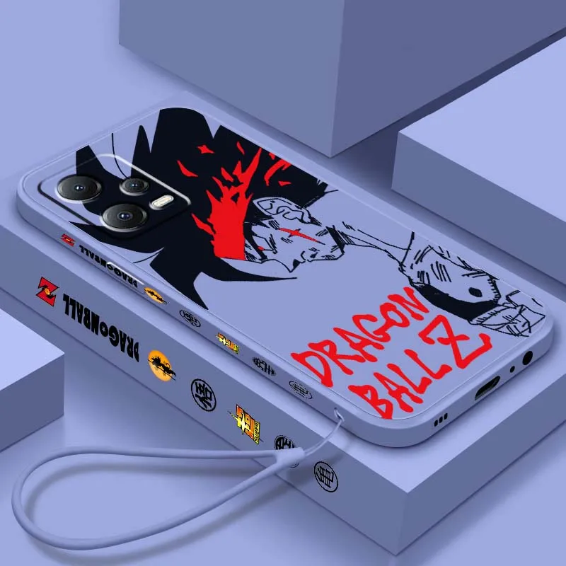 

Anime Goku Dragon Ball Dark For Xiaomi Redmi Note 14 13 12 12S 11 11S Pro Plus 4G 5G Liquid Left Rope Soft Cover Phone Case