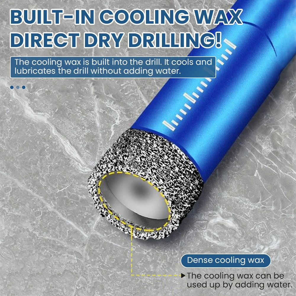 Oauee Tile Hole Opener Diamond Coated Core Drill Bit Dry Drilling Glass Marble Porcelain Ceramics Diamond Drill Bits For Metal