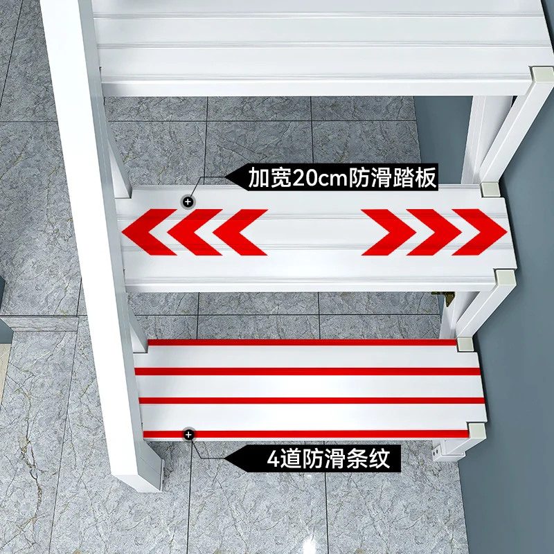 Imagem -04 - Folding Household contra a Parede Escadaria Espessamento Step Ladder Interior e Exterior Telescópica Villa Loft Duplex Dedicado