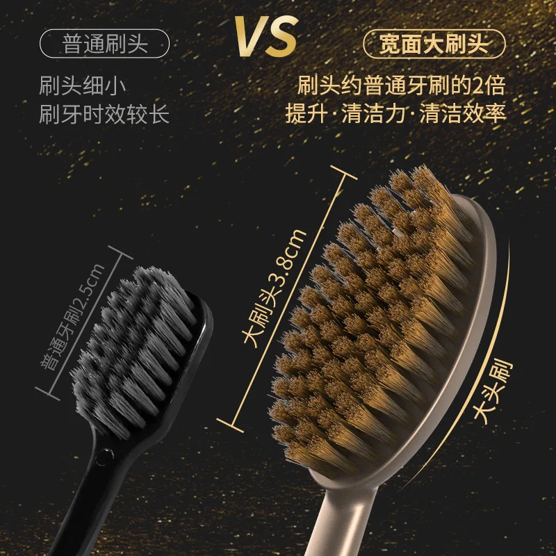 Lazy teeth cleaning with enlarged  widened soft bristled toothbrush,suitable for travel and family use,efficient oral cleaning
