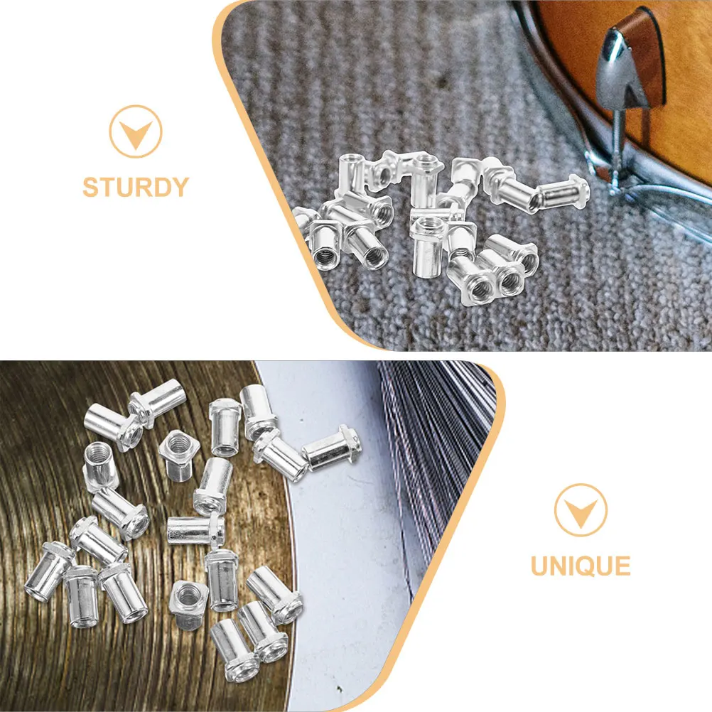 

10pcs Iron Drum Screw Nuts Swivel Nut For Tom Floor Snare Drum Accessories Replacement Part Compatible With All Brands