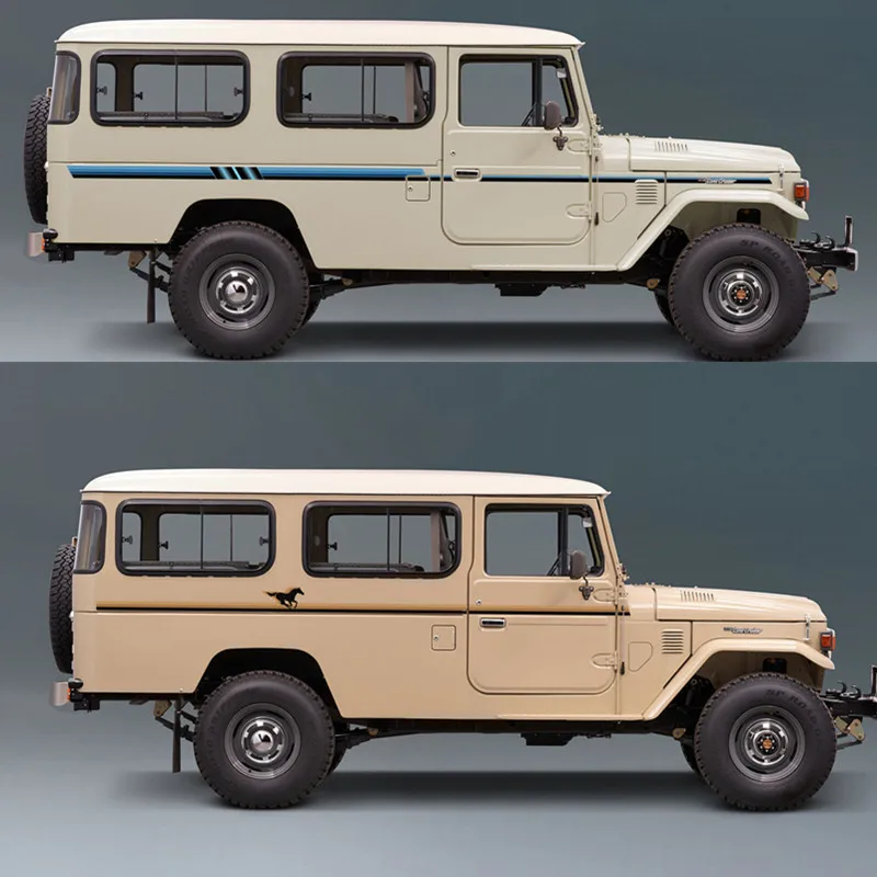 

Car Stickers TAMWORTH BODY STRIPES Vinyl decals FOR TOYOTA LAND CRUISER J45-SERIES (TROOP CARRIER)