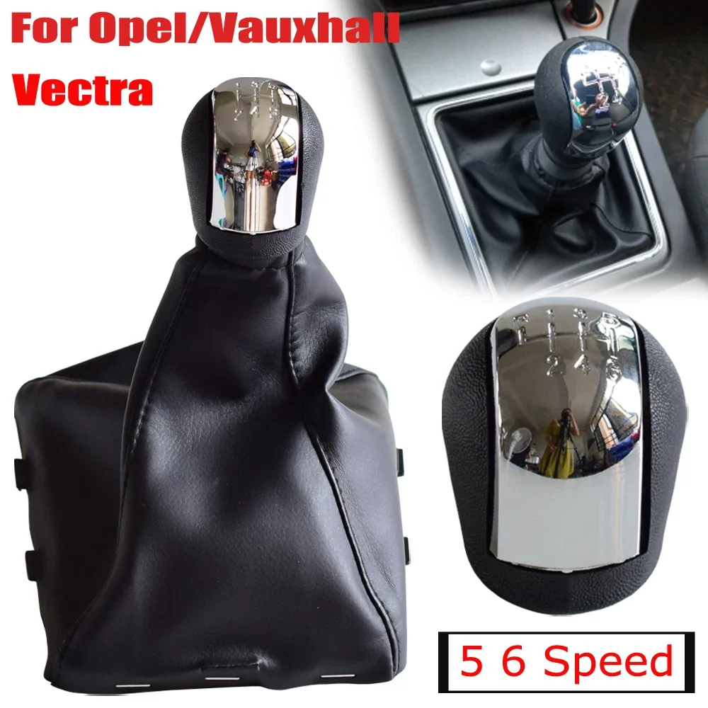 New Styling Gear Shift Knob Lever HandBall With Gaiter Boot Cover For Opel Vauxhall Vectra C Vectra B Corsa Astra 2002-2005