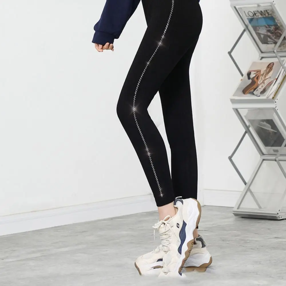 مشرق الحفر بريق طماق سوبر مطاطا الحريم السراويل الماس بريق السراويل عالية الخصر رشاقته الترفيه بريق بانت الصيف