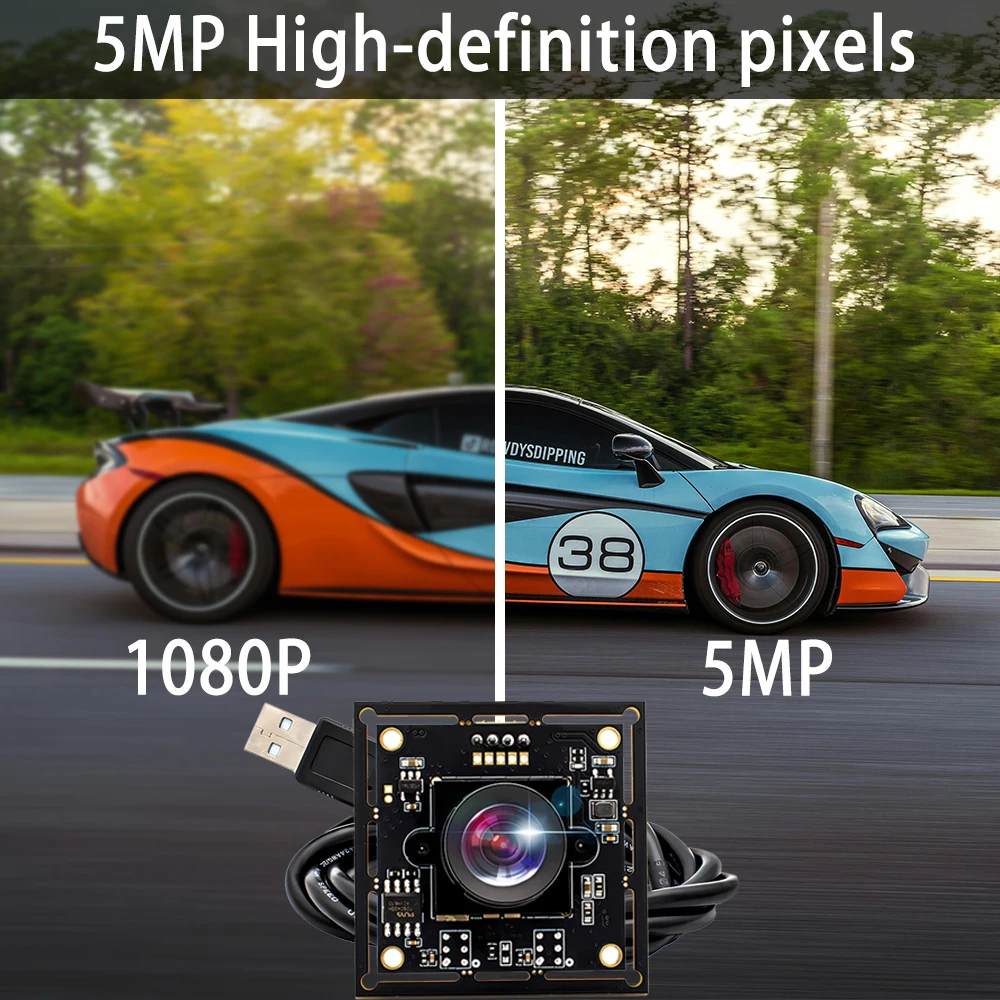 Módulo de cámara USB WGWK de 5MP, Sensor IMX335, 2592x1944, 30fps, placa USB2.0 sin lente de distorsión, Compatible con OTG UVS, Plug And Play
