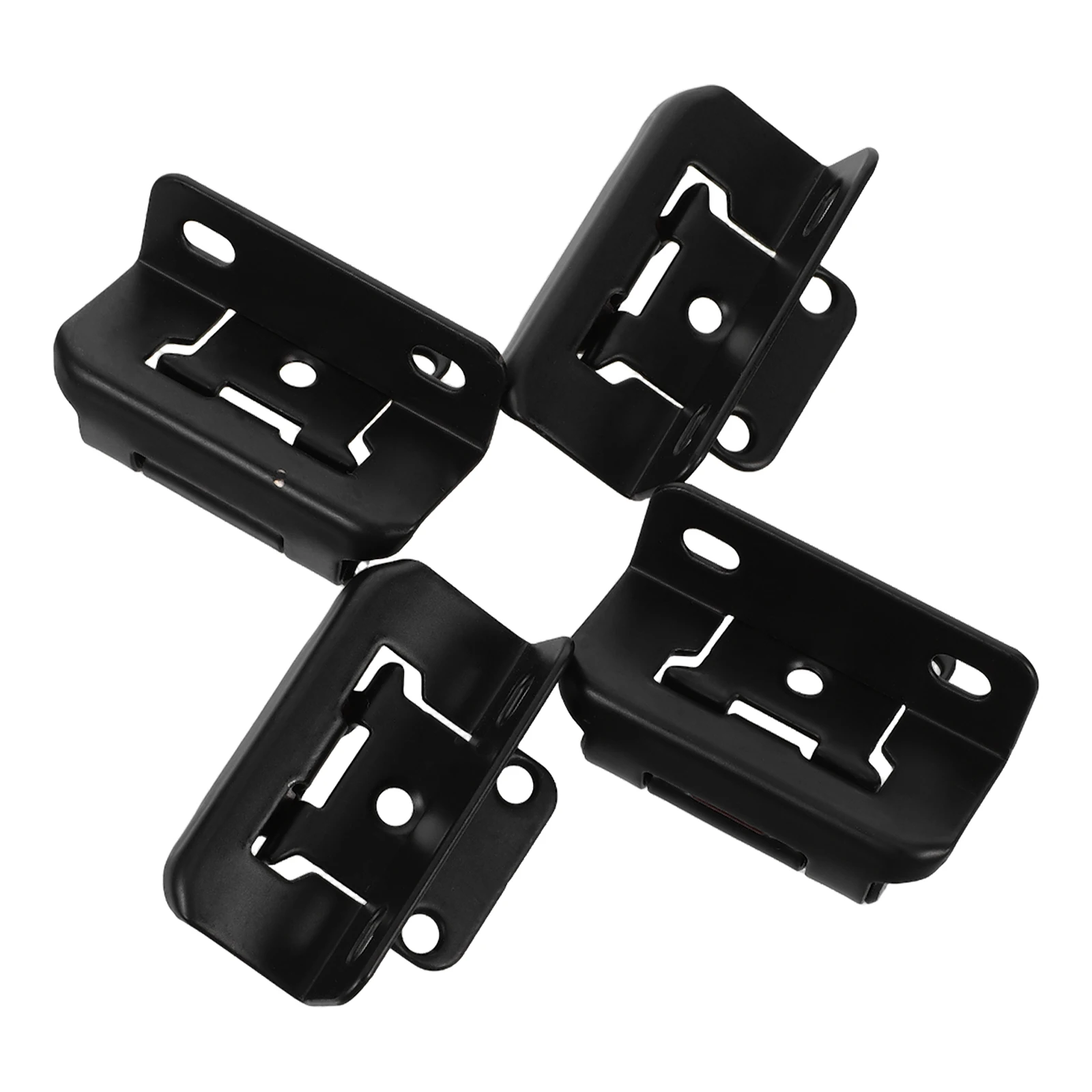 

4pcs Self Closing Cabinet Soft Close Damping Black No Overlay Door Hardware for Trailer Spring Positioning Hidden