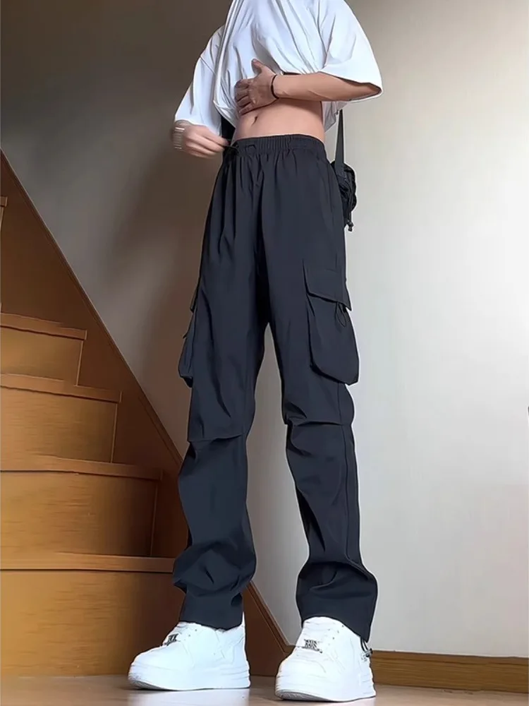 Cleanfit Bla Ice Silk Work Trousers Men's Summer American Functional Cargo Pants Qui Dry High Waist Paratrooper Pants
