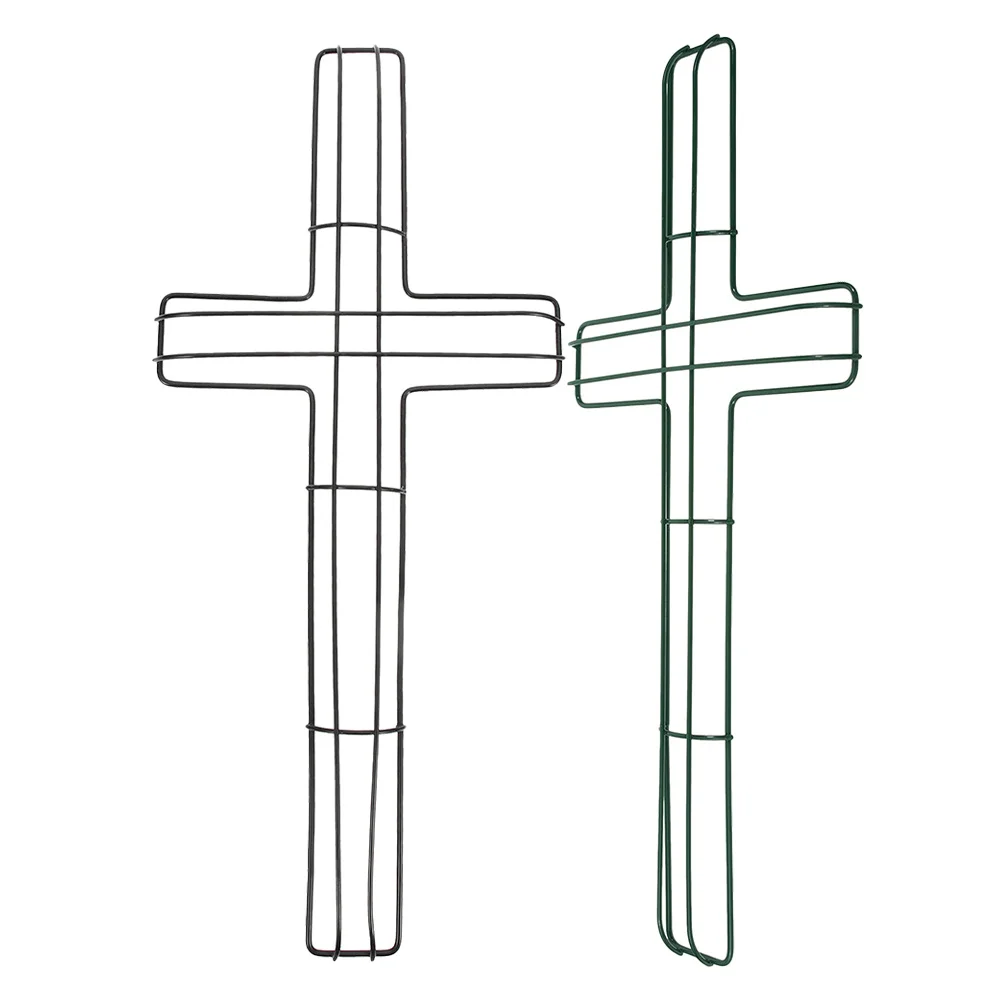 

2Pcs Metal Wire Wreath Frames Cross Shaped DIY Support Tool Unique Design Gift Idea Wreath Frame Garland Frame