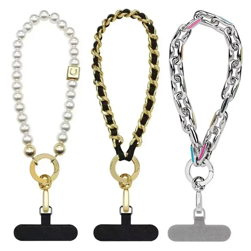 

Colorful Short Metal Chain Universal Phone Straps Lanyard Phone Hanging Chain