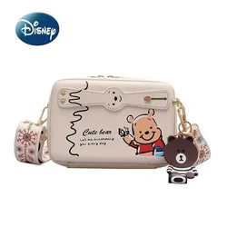 Disney-Winnie The Pooh Mini bolsa de ombro feminina, bolsa tiracolo fofa dos desenhos animados, moda feminina, tendência, nova