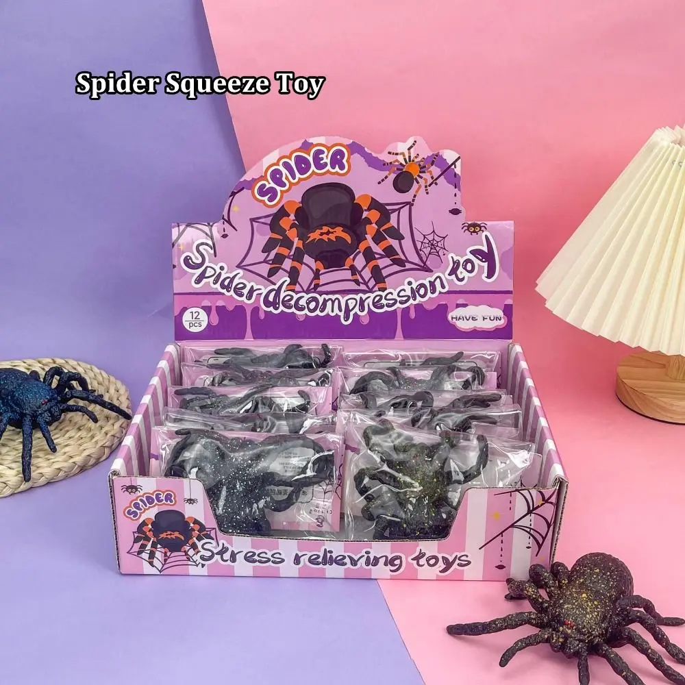 Spider Pinch Decompressie Speelgoed Creatief Zacht Simulatie Spider Model Trage rebound Verminder stress Prank Toy