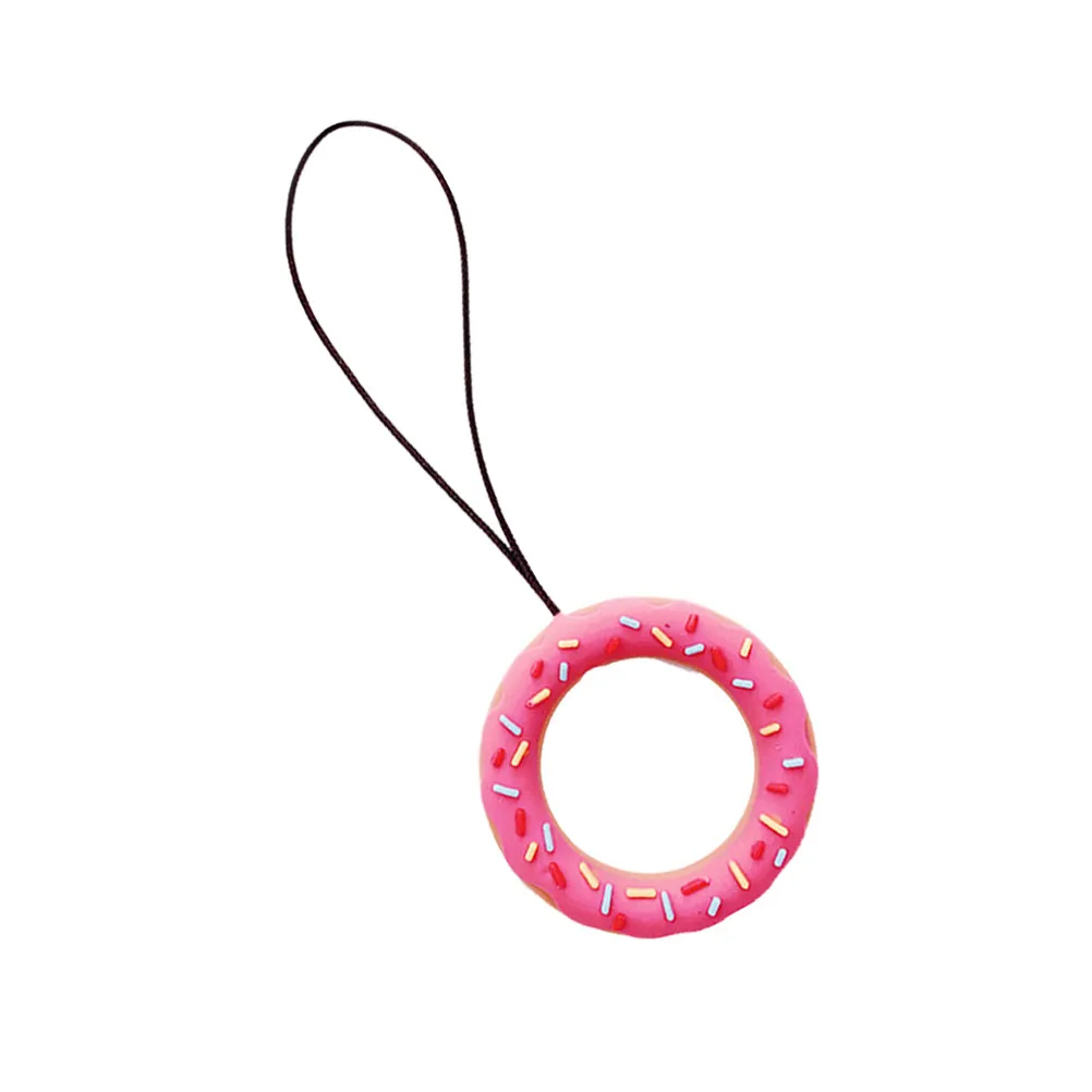 

2Pcs Silicone Phone Strap Doughnut Short Wrist Lanyard Anti-Lost Finger Ring for Camera Mobile Phone Keychain Accessories
