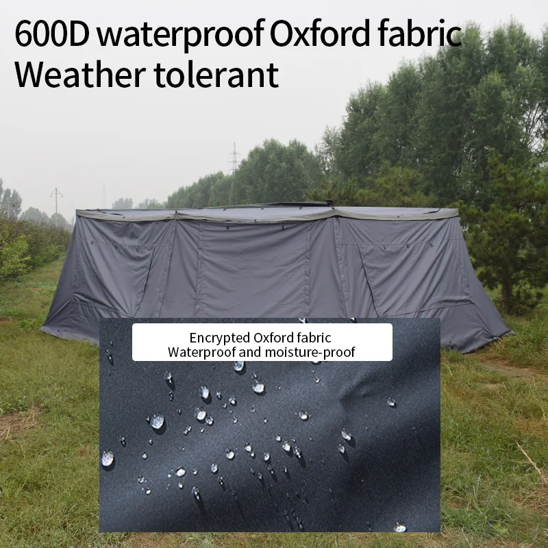 خيمة تخييم قابلة للطي خيمة جانبية للسيارة 180 درجة جدران مظلة قائمة بذاتها للنزهة #4