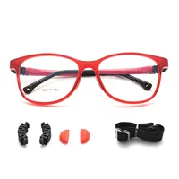 Gafas de silicona para niños, patillas desmontables, flexibles, súper claras, marrones, para niño grande y niña, gafas deportivas suaves adecuadas