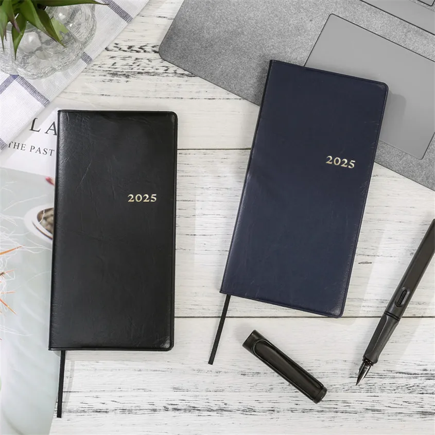 Agenda 2025 Portable Weekly Planner A6 Leather Notebooks Student Libretas Escolar Diary Notepads School Schedule Time Management