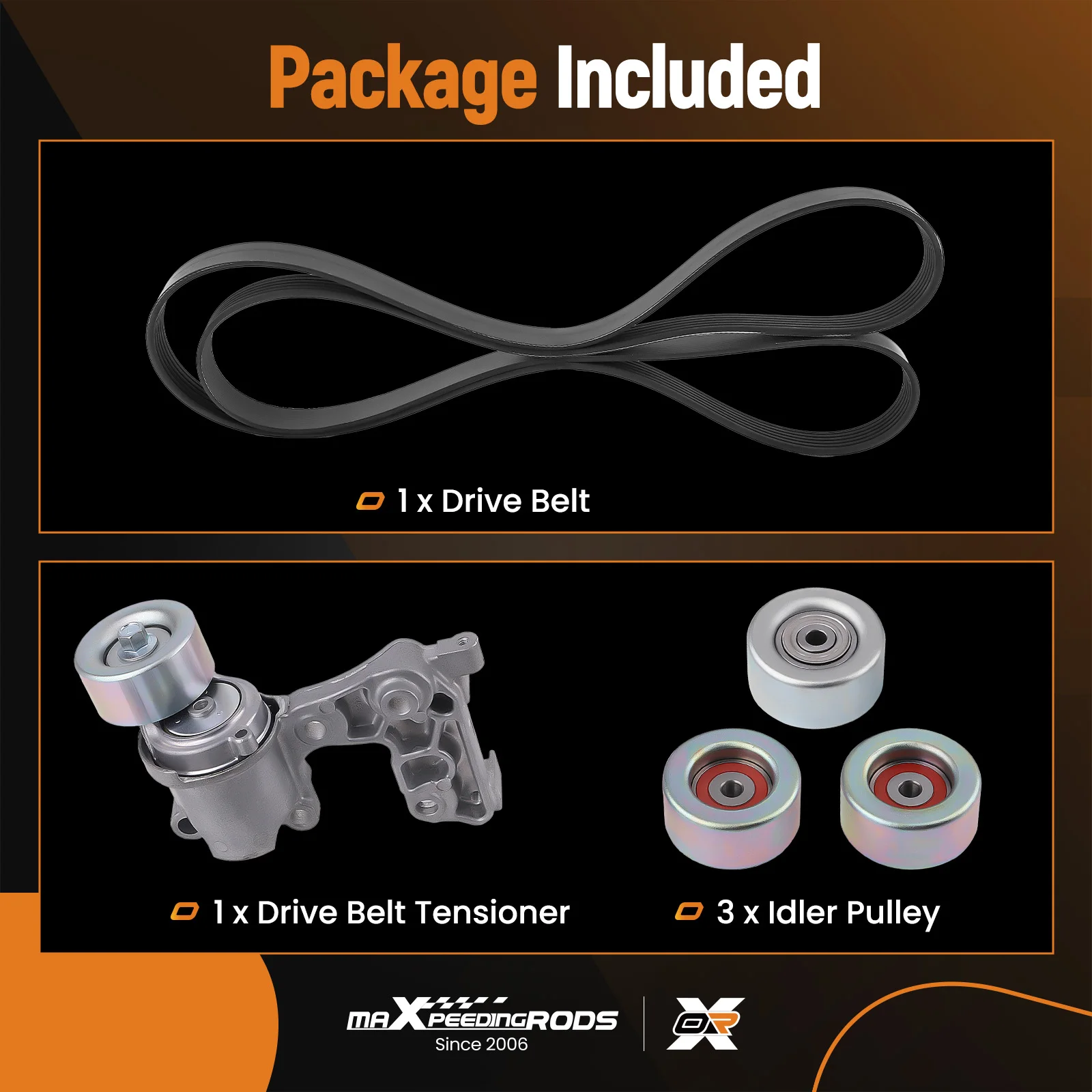 

Drive Belt Tensioner Pulley Kit for Toyota Tundra 4.0L V6 2005-2012 166030P030