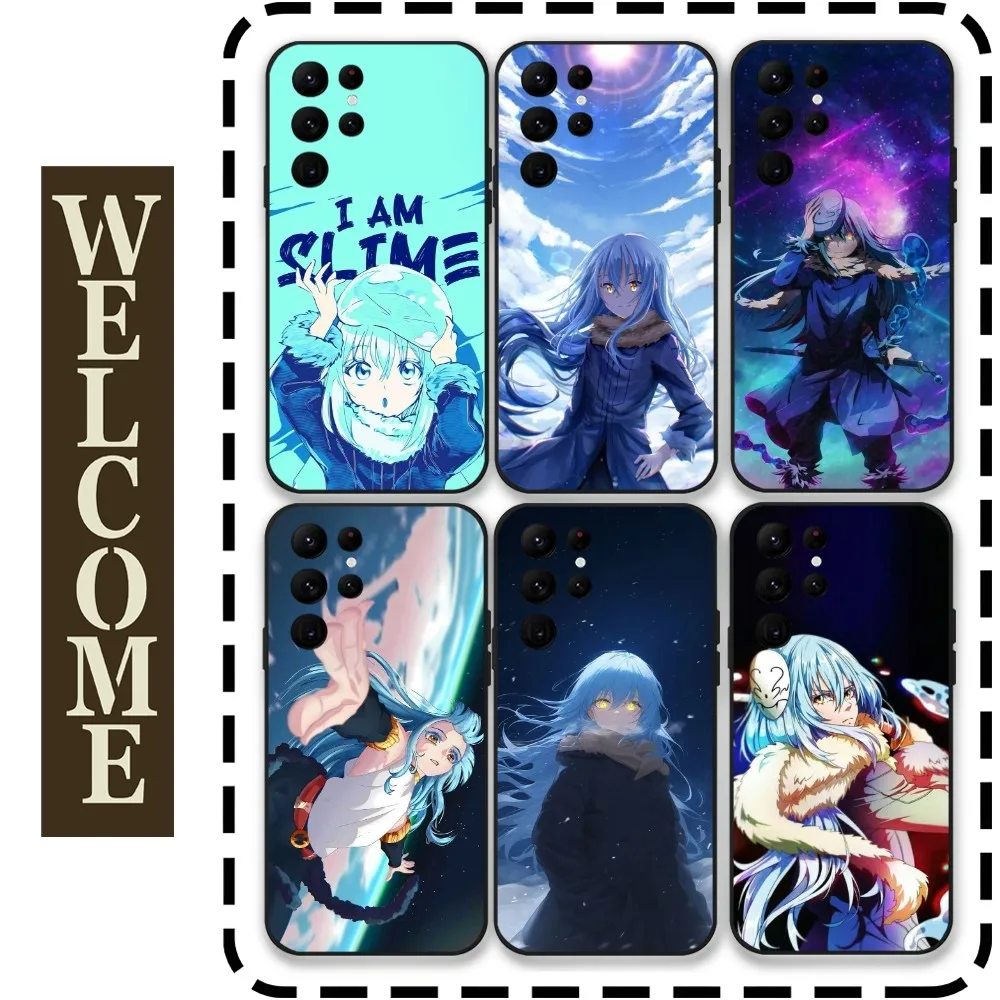 Slime T-Tensei Anime R-Rimuru Phone Case for Samsung Galaxy S24 Ultra S22 S23 Ultra S21 S20 5G Protective Silicone TPU Funda