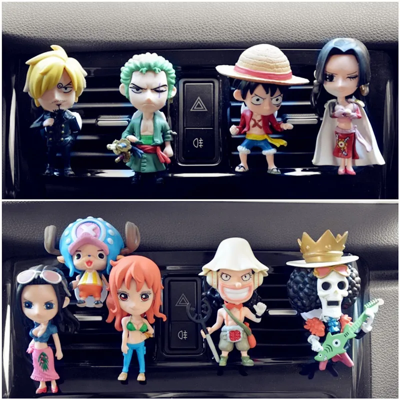 Anime New 8cm Monkey D. Luffy Roronoa Zoro Boa Hancock Hand Model Car Air Outlet Perfume Tablets Ornament Statue