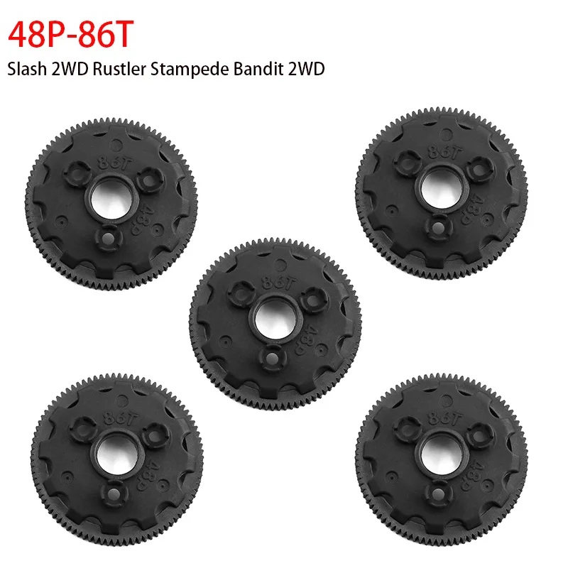 

TRAXXAS 4686 48P 86T Plastic Spur Gear OEM Replacement for Bandit Rustler Stampede Slash 2WD 1/10 RWD