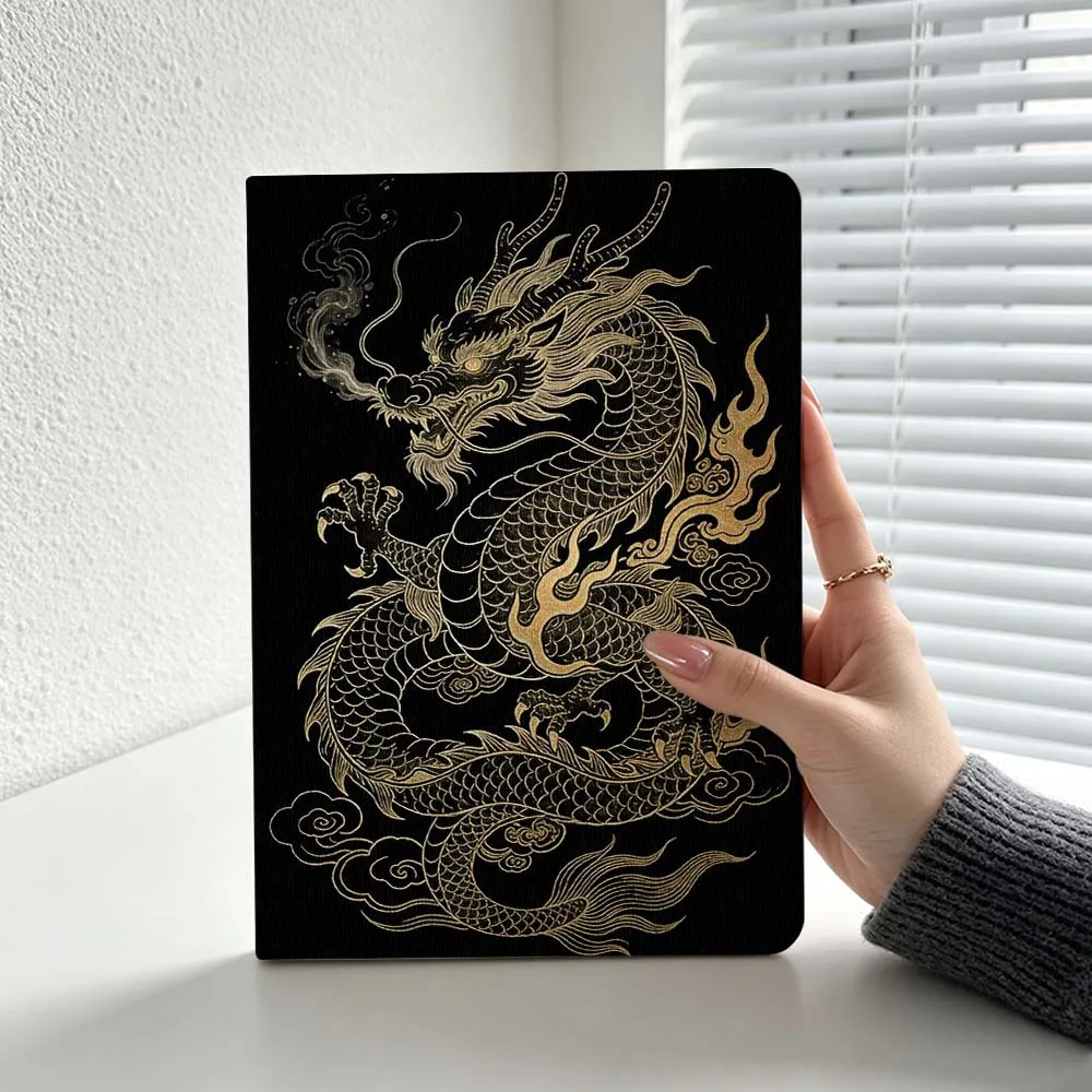 Golden Dragon Head Art For Lenovo Xiaoxin Lenovo Tab Pad Pro Plus K11 P12 M10 Legion Y900 Soft Inch Tablet Case Cover