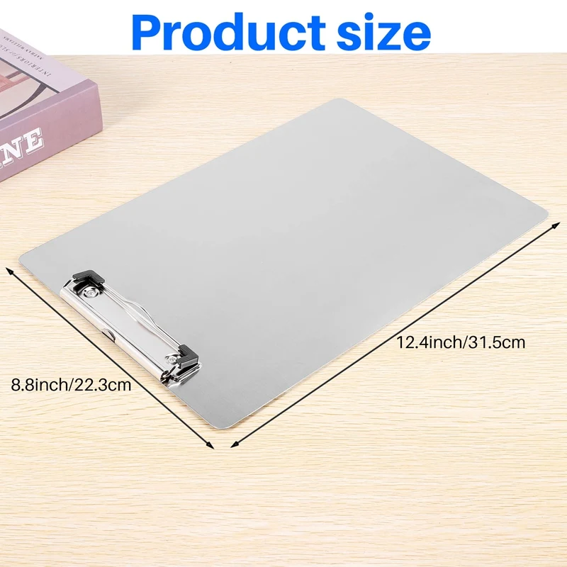 Metal Clipboard Folder A4 Stainless Steel Clip Board Bill Storage Folder Writing File Board Menu Splint For Business