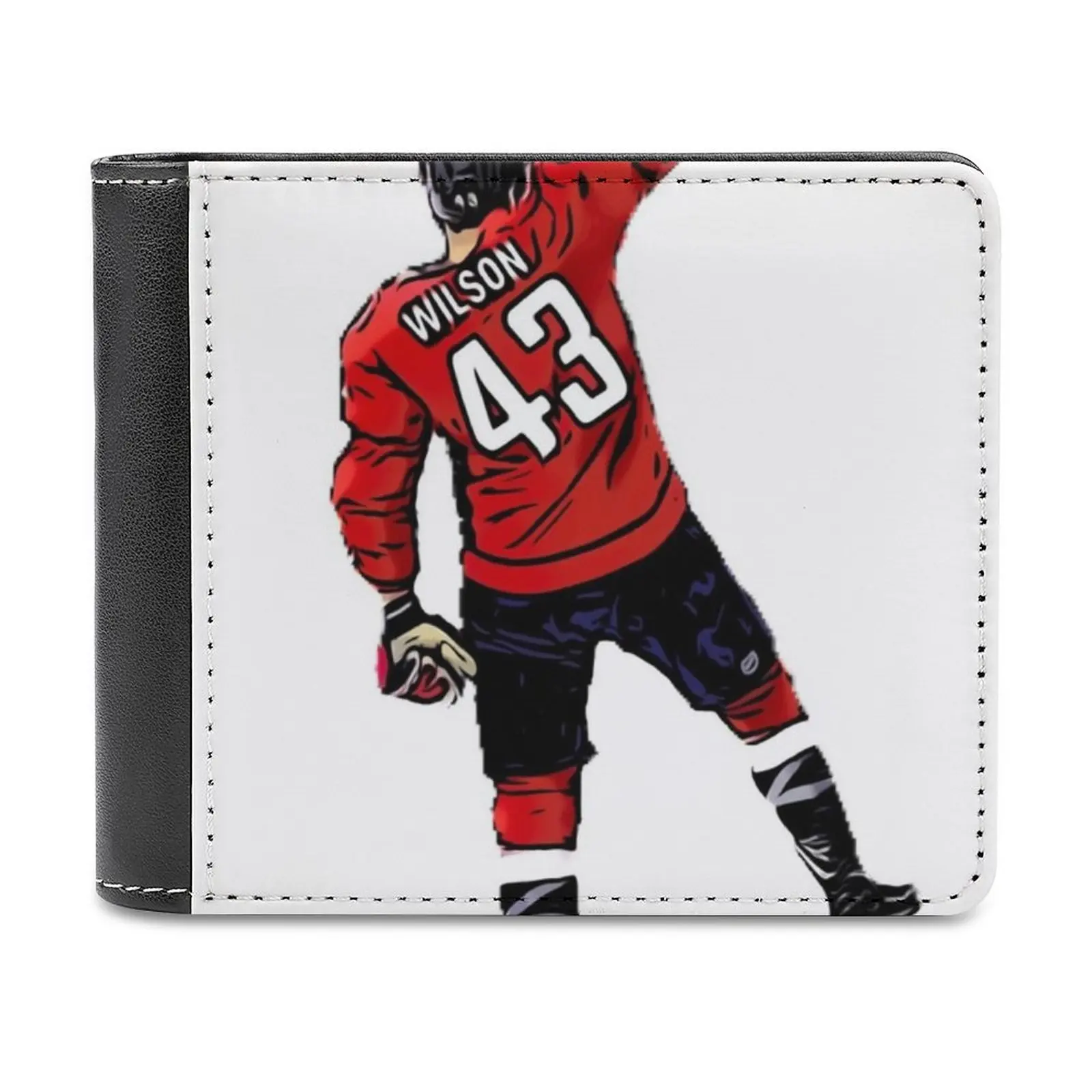 Tom New Men Wallets Pu Leather Men Purse High Quality Male Wallet Tom Hockey Capitals Caps Personalized Wallet Pattern Leather