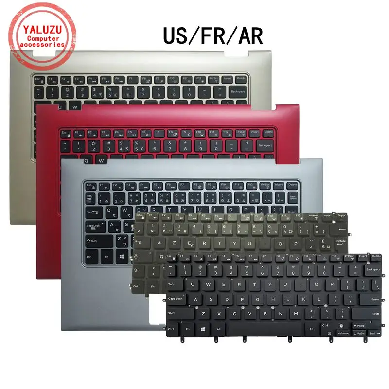 

US/FR/AR NEW Palmrest Upper Case Keyboard Laptop For Dell 13 7000 7347 7348 7352 7359 7353 17-3000