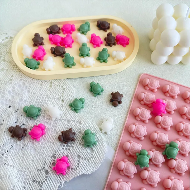 Turtle Silicone Mold Tortoise Chocolate Candy Jello Gummy Ice Cube Tray 3D Marine Life Animal Cake Decoration Kitchens Tools