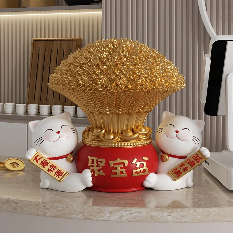 

Декоративная статуэтка кошки удачи Damai, сокровищница, подарок на открытие магазина, для друзей, для ресепшена, для привлечения богатства, домашний декор, сувениры