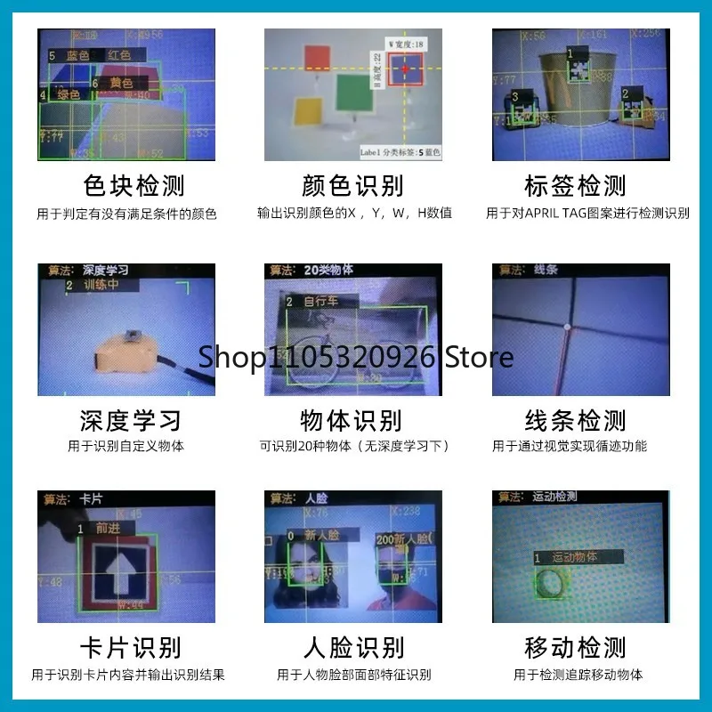 K210 CanMV AI Vision Module, Python Programmable Face Color Recognition Camera for Electronic Design Contest