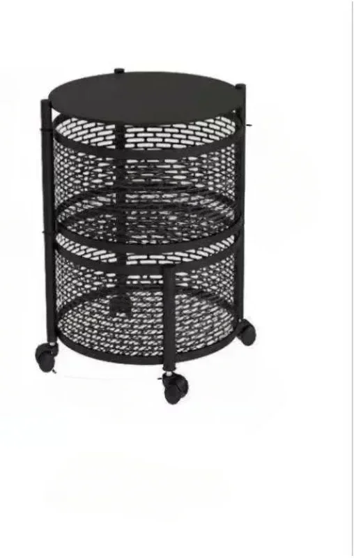 Long - lasting Kitchen Rotation Storage Shelf Floor Multi-layer Round Cutlery Holder Household Fruits And Vegetables Organizatio