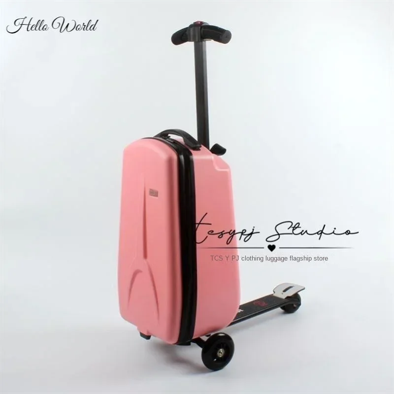 

Hot Sales Electric Luggage Can Sit On Adult Travel Sitting Trolley Folding