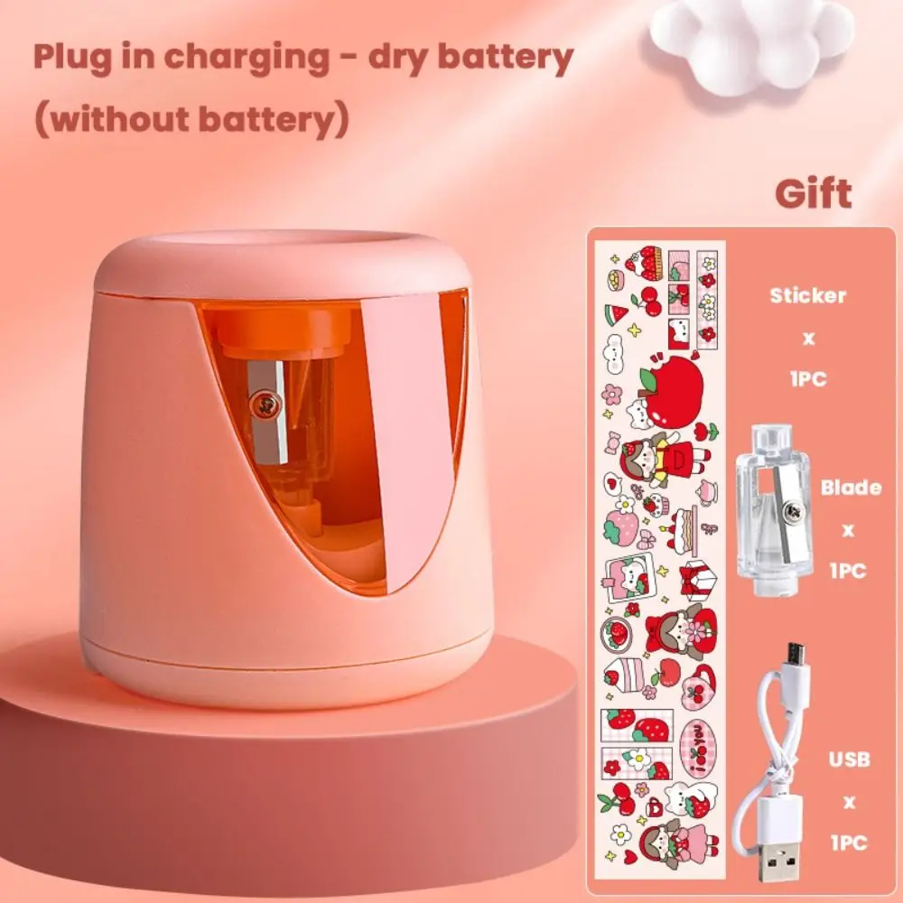 School Supplies Battery/USB/Charging Cartoon Creative Stationery Switch Automatic Mechanical Tool Electric Pencil Sharpener