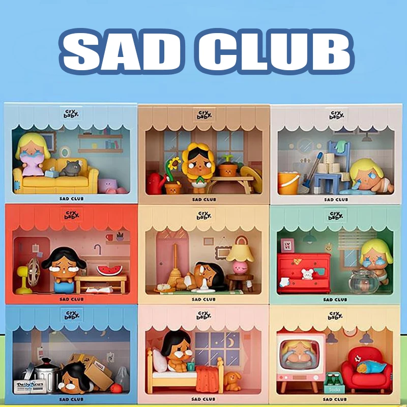 Cute Crybaby Sad Club Figure Anime Collection Action Figurine Original Crybaby Pvc Model Statue Desk Decoration Kids Gift Toys