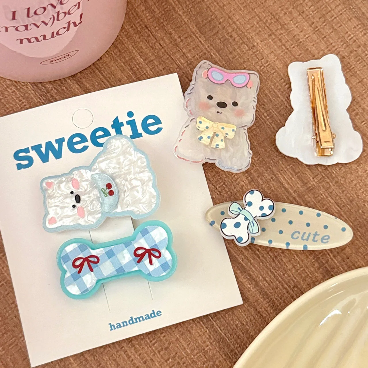 

2PCS/Set Cute Cartoon Puppy Hairpins Baby Bangs Clips Creative Duck Tongue Clips Sweet Girl Headwear Kids Hair Accessories