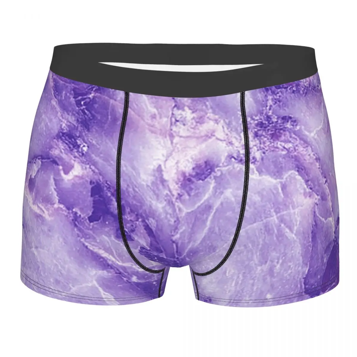 Boxer Underpants Shorts MARBLE - PURPLE Panties Men Breathable Underwear for Homme Man Boyfriend Gifts