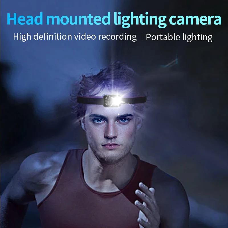 1080P HD Sports Mini Camera Headlight Motion Detection Camcorder Wave Hand Induction Video Recorder DV Video Recorder