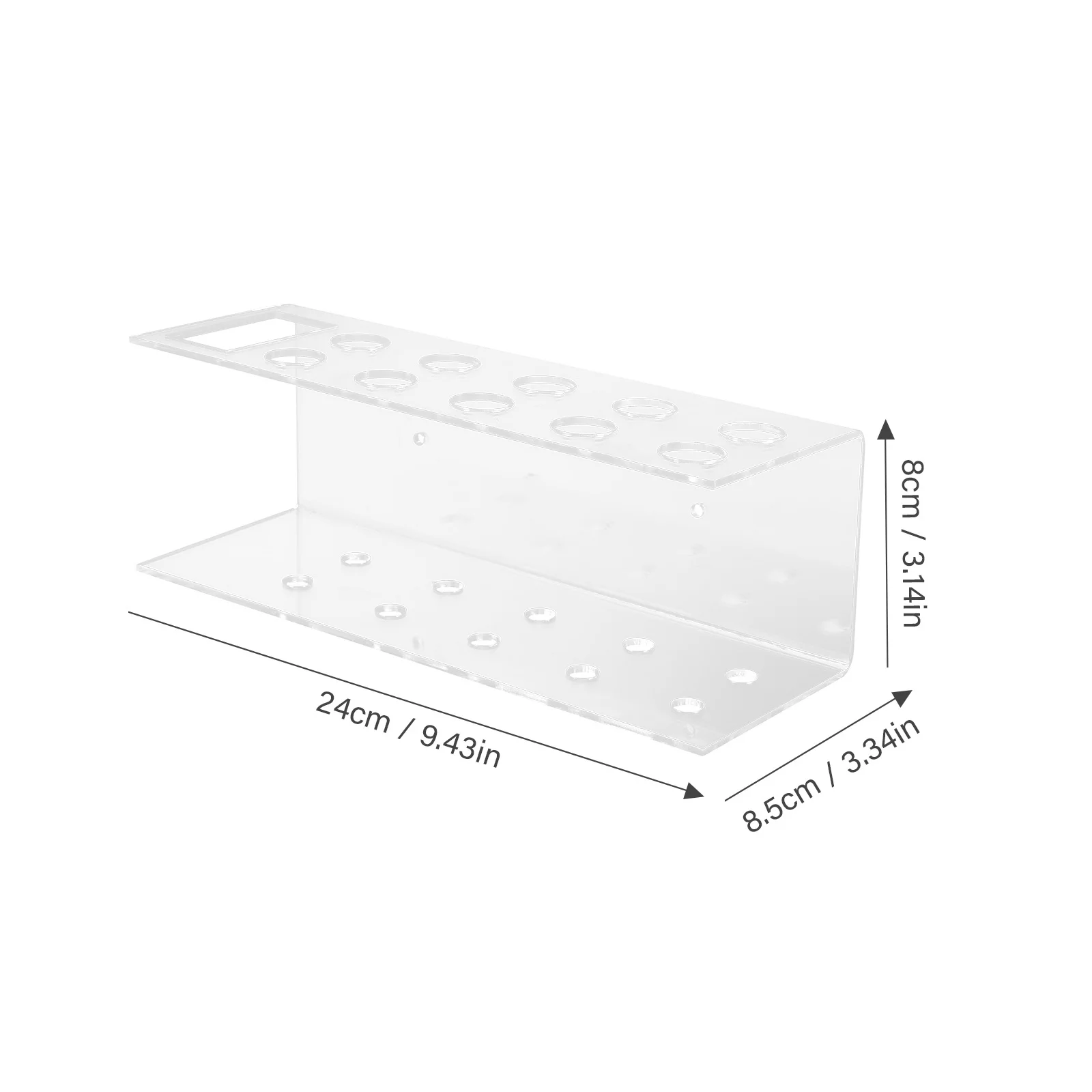 1Set Acrylic Desk Marker Holder Portable Pen Storage Stand Multifunctional Sorting Pen Organizer for Study Office Classroom