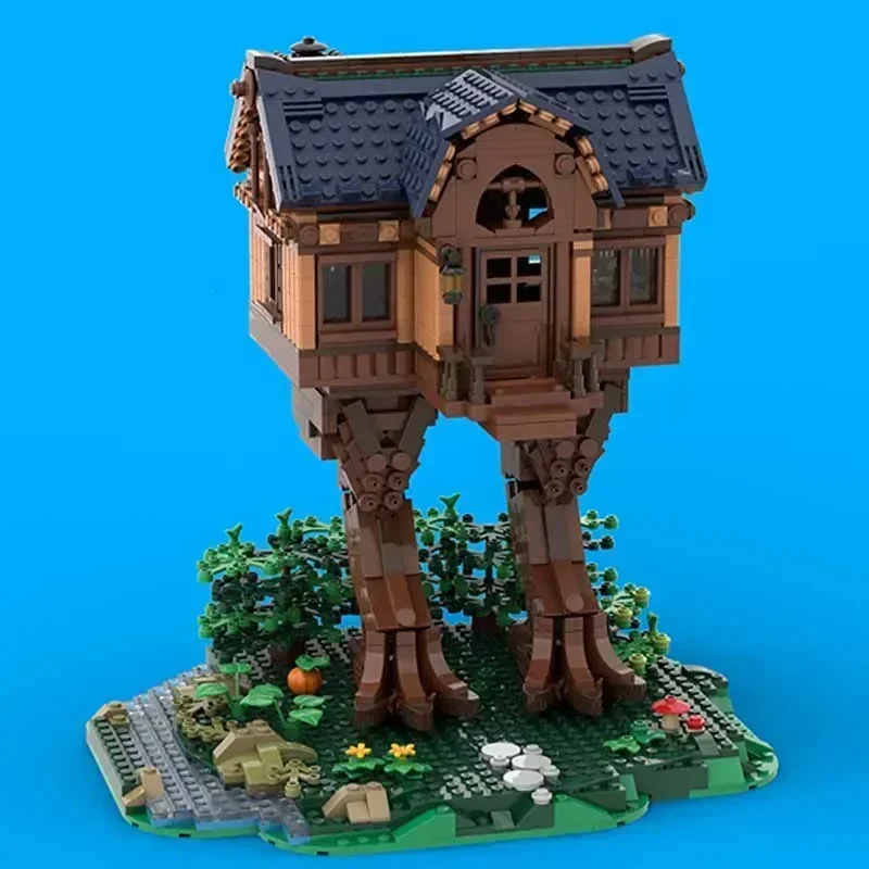 Medieval Street View Model Moc Building Bricks Baba Yaga's Hut Technology Modular Blocks Gifts Christmas Toys DIY Sets Assembly