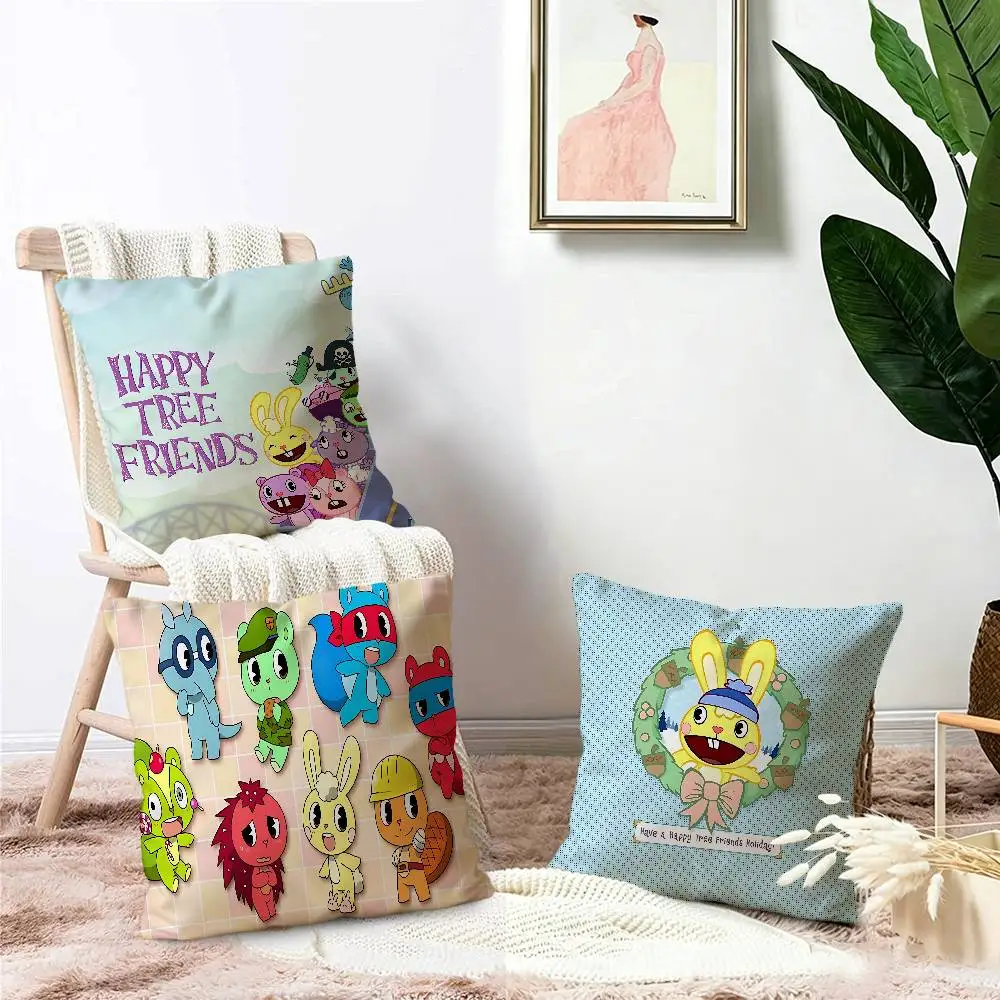 H-Happy Tree Friends Maple Design Cushion Cover Happy Autumn Harvest decor Holiday Decorati Pillow Cover