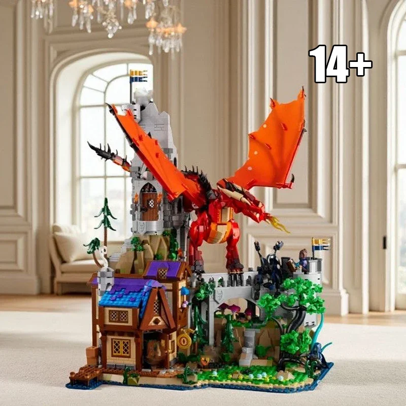 

New IN STOCK 2026 compatible Red Dragon Mode Building Blocks Set Assembly Model Architecture Toys Bricks for Boys
