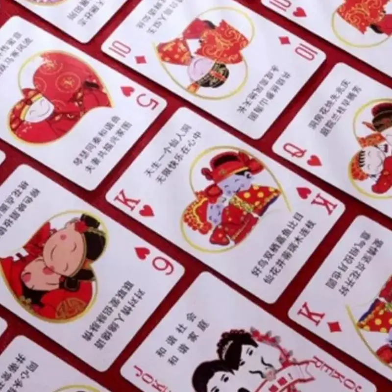 Cartas de póker con temática de boda, baraja de cartas de boda única y divertida para juego de despedida de soltera y luna de miel