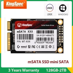 KingSpec mSATA SSD 512 GB 1 TB mSATA SSD Disco de estado sólido 128 gb 256 gb 500 gb 512 gb 1 tb 2 TB ssd Disco duro para computadora portátil Hp HDD para computadora Disco duro interno de estado sólido de 30x50 mm