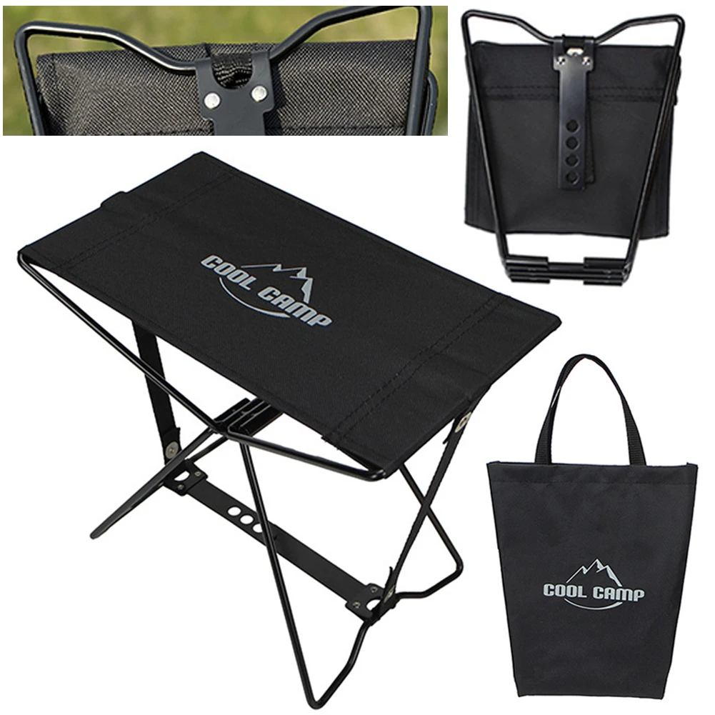 Oxford Cloth Folding Stool Hold Up To 100KG Portable Outdoor Stool for Subway Train Queuing Picnic Camping Fishing