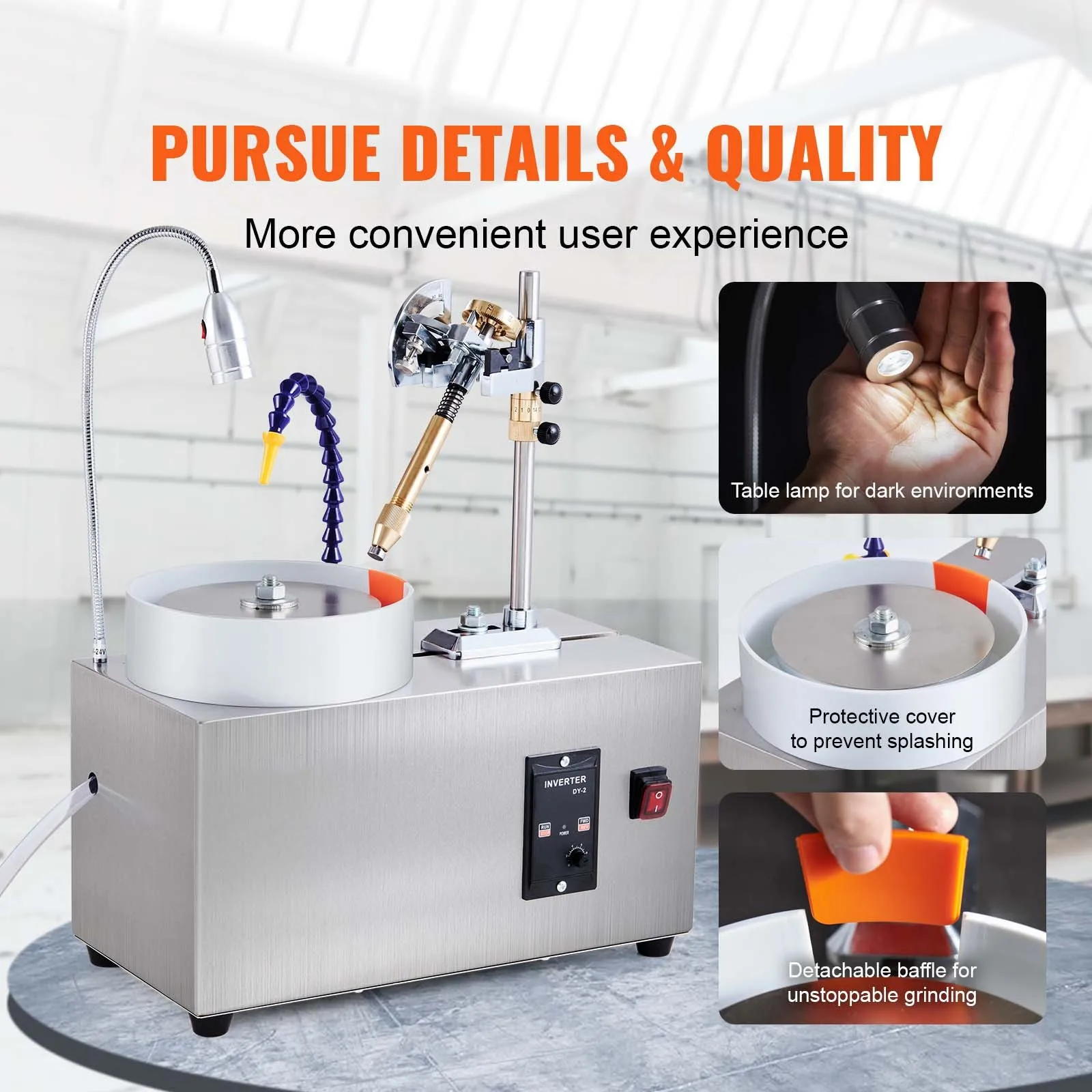 보석 연마 기계 180W 옥 연삭 연마 2980RPM 암석 연마기