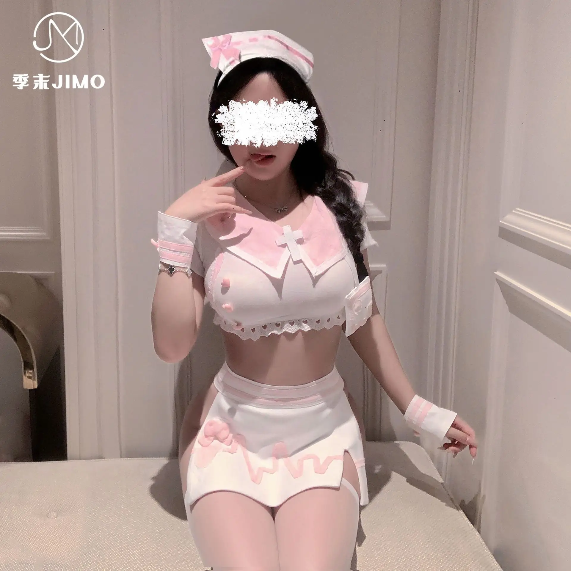 

Radio wave little nurse pure desire cute nurse uniform hip skirt fun