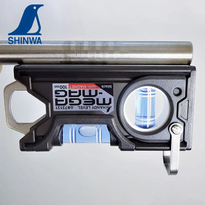 Imagem -04 - Shinwa-high Precision Nível Portátil Espírito Tubos Horizontal 45 90 ° Hook Régua Nível Bolha 10 cm 15cm 73130