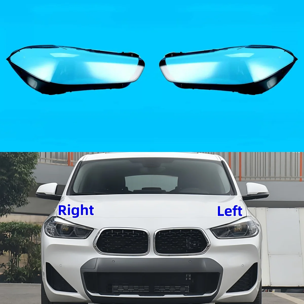 

For BMW X2 F39 2021 2022 2023 Automotive Accessories Replace A Transparent PC Lights Shell Front Headlight Glass