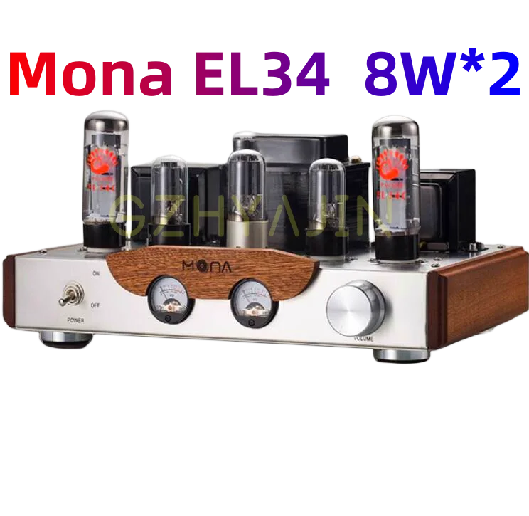 

Mona EL34 8W+8W pure hand built Class A electronic tube amplifier HIFI fever amplifier with/without Bluetooth